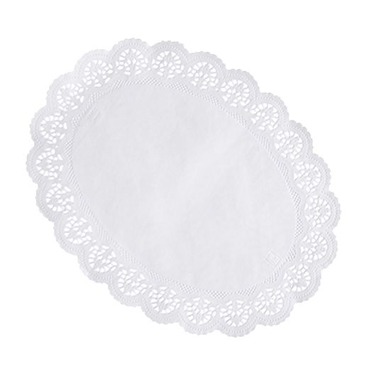 Tortenspitzen oval 36 x 28 cm weiss 1