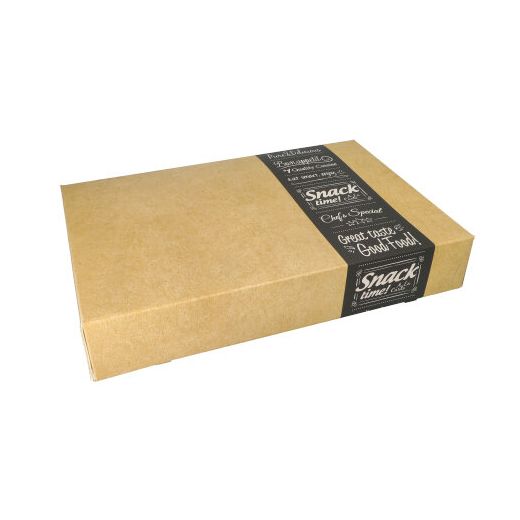 Catering-Kartons "pure" eckig 8 x 31,3 x 46,4 cm "Good Food" mittel 1