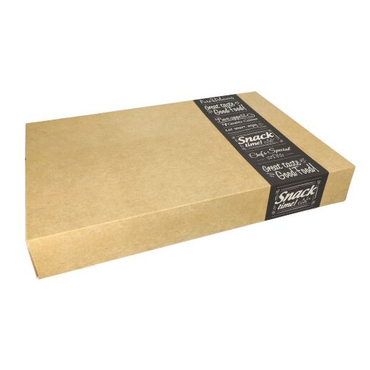 Catering-Kartons "pure" eckig 8 x 37,6 x 55,7 cm "Good Food" groß 1