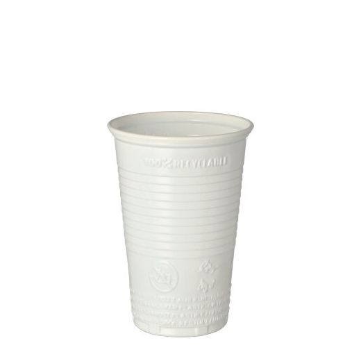 Plastikbecher (PP), 0,2 l weiss 1