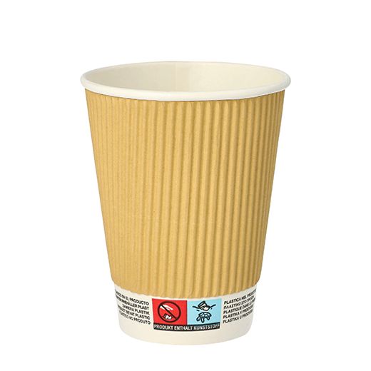Einweg-Kaffeebecher, Pappe "pure", 0,3 l doppelwandig 1