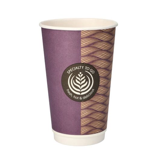Heißgetränkebecher, Pappe 0,4 l doppelwandig, mit Motiv "ToGo" 1