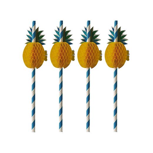 Papierstrohhalme Ø 6 mm · 20 cm "Pineapple" 1