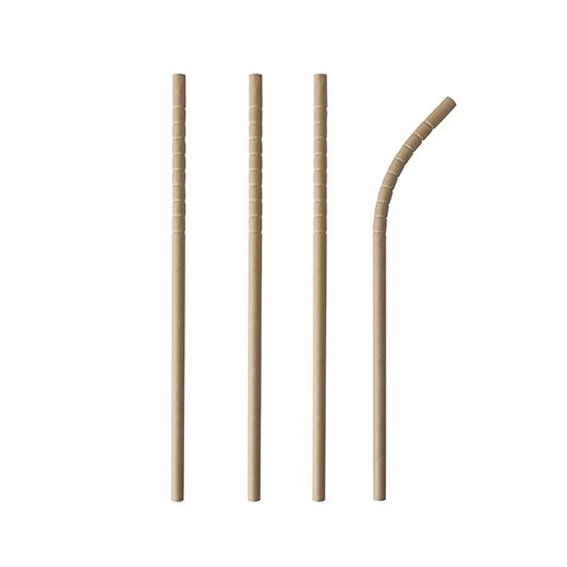 Papierstrohhalme, flexibel "pure" Ø 6 mm · 20 cm braun 1