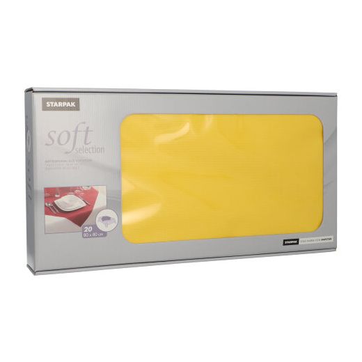 Vlies Mitteldecken, gelb "soft selection" 80 x 80 cm 1