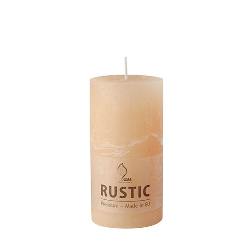 Stumpenkerzen "Rustic", creme Ø 68 mm · 130 mm durchgefärbt 1