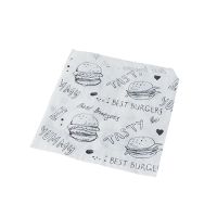 Burger-Tüten 13 x 13 cm weiss