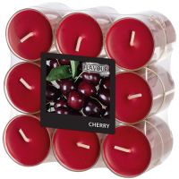 Duftteelichter Cherry, "Flavour", in Polycarbonathülle