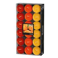 Duftteelichter, Orange, Ø 38 mm · 17 mm, "Flavour"