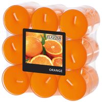 Duftteelichter, Orange, Ø 38 mm · 24 mm, "Flavour"