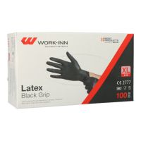 Latex-Handschuhe, puderfrei "Black Grip" schwarz Größe XL