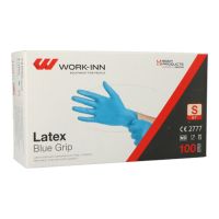 Latex-Handschuhe, puderfrei blau "Blue Grip" Größe S