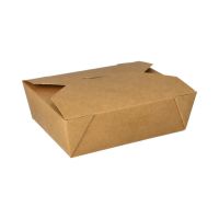 Lunchboxen, Pappe 1000 ml 13,5 x 16,5 cm x 5 cm braun