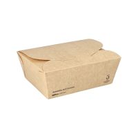 Lunchboxen, Pappe "NOTPLA" 14 x 17 x 6,2 cm braun