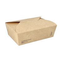 Lunchboxen, Pappe "NOTPLA" 15 x 21 x 6,5 cm braun