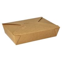 Lunchboxen, Pappe "pure" 1500 ml 15,5 x 21,5 cm x 4,8 cm braun