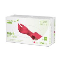 Nitril-Handschuhe, puderfrei rot "Nitril Red Plus" Größe XL