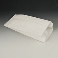 Papierfaltenbeutel, Cellulose, gefädelt 21 x 10 x 5 cm weiss Füllinhalt 0,5 kg