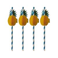 Papierstrohhalme Ø 6 mm · 20 cm "Pineapple"