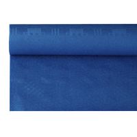 Papiertischdecke dunkelblau mit Damastprägung 6 x 1,2 m