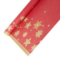 Papiertischdecke für Weihnachten, rot 6 x 1,2 m "Just Stars"