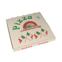 Pizzakartons, Cellulose eckig 33 x 33 x 4 cm "Italienische Flagge"