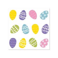 Servietten, 3-lagig 1/4-Falz 25 x 25 cm "Coloured Eggs"