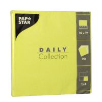 Servietten "DAILY Collection" 1/4-Falz 32 x 32 cm limonengrün