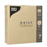 Servietten "DAILY Collection" 1/4-Falz 32 x 32 cm sand