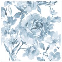 Servietten, blau, "ROYAL Collection", 1/4-Falz, 40 x 40 cm, "Rose"