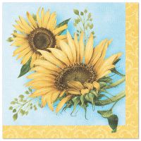 Servietten, "ROYAL Collection" 1/4-Falz 40 x 40 cm "Sunflower"