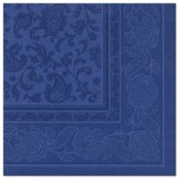 Servietten, dunkelblau "ROYAL Collection" 1/4-Falz 40 x 40 cm "Ornaments"