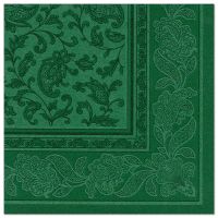 Servietten, dunkelgrün "ROYAL Collection" 1/4-Falz 40 x 40 cm "Ornaments"