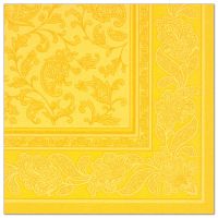Servietten, gelb "ROYAL Collection" 1/4-Falz 40 x 40 cm "Ornaments"