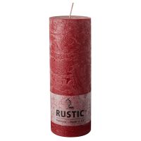 Stumpenkerzen "Rustic", bordeaux Ø 68 mm · 190 mm  durchgefärbt