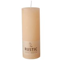 Stumpenkerzen "Rustic", creme, Ø 68 mm · 190 mm, durchgefärbt