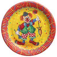 Pappteller rund Ø 23 cm "Clown"