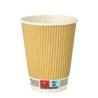 Einweg-Kaffeebecher, Pappe "pure", 0,3 l doppelwandig