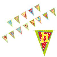 Wimpelkette für Geburtstag, Papier 4 m "Happy Birthday"