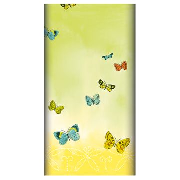 Tischdecke, stoffähnlich, Airlaid 120 x 180 cm "Papillons"
