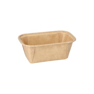 Backformen eckig 167 ml,  6,5 x 11 cm x 4 cm braun