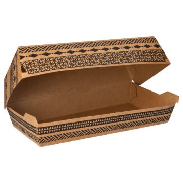 Baguetteboxen "Maori", 13,1 x 24,8 cm x 7,5 cm, braun