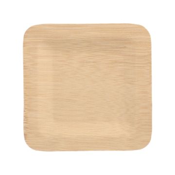 Bambus Teller "pure" eckig 18 x 18 cm natur
