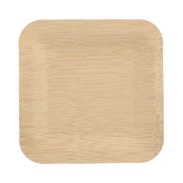 Bambus Teller "pure" eckig 23 x 23 cm natur