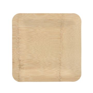 Bambus Teller "pure" eckig 25,5 x 25,5 cm natur