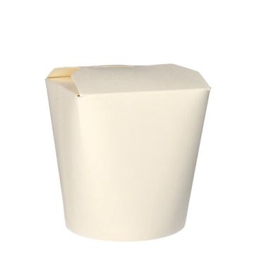 Bio-Nudelbox - Asia-Box aus Pappe 950 ml 11 x 10,5 x 9,3 cm weiss