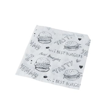 Burger Tüten, 13,5 x 13 cm, weiss, fettdicht