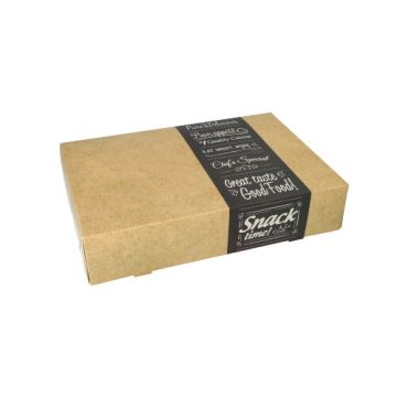 Catering-Kartons eckig "pure" 8 x 24,5 x 35,5 cm "Good Food" klein