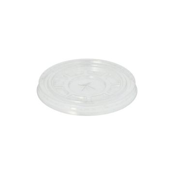 Deckel "Hurricane", PET rund Ø 9,5 cm glasklar mit Kreuzschlitz