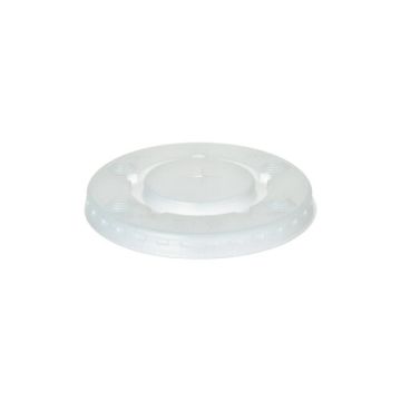 Deckel PS rund Ø 9 cm · 0,5 cm transparent mit Kreuzschlitz
